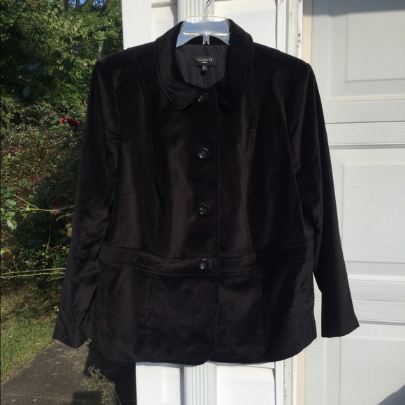 Talbots Jackets & Blazers - NWT Talbots Gorgeous Black Velvet Lined Blazer